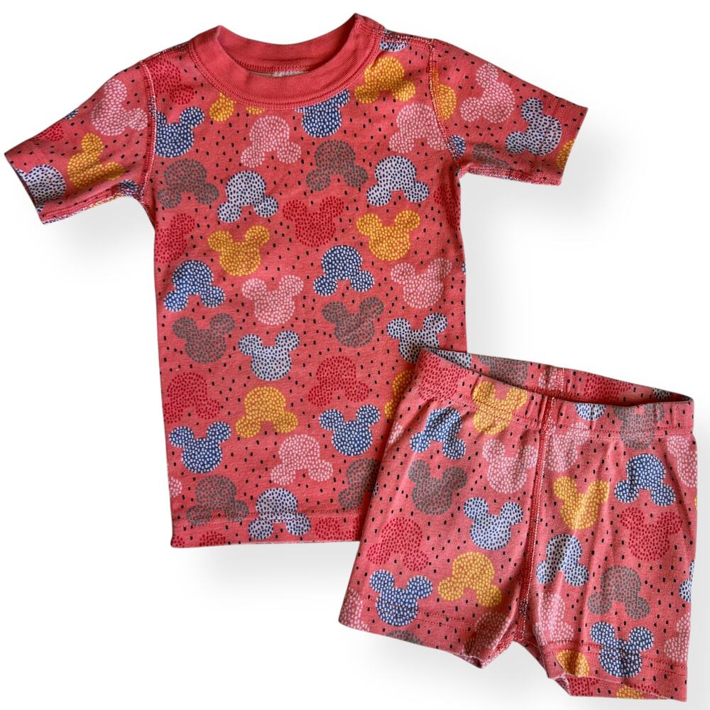 Hanna Andersson Red Mickey Head Print Pajama Set
